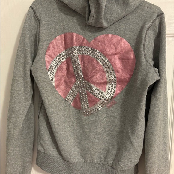 Y2K PINK Victoria's Secret Gray Full Zip Hoodie - Picture 3 of 6